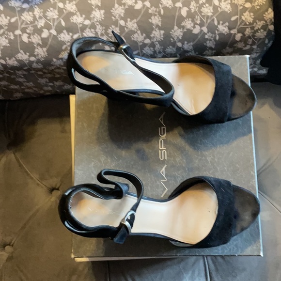 Via spiga platform sandal black suede - Picture 3 of 4